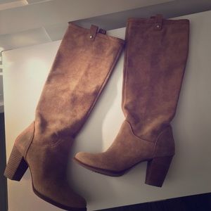 Ugg Suede Knee High Boots in Cognac